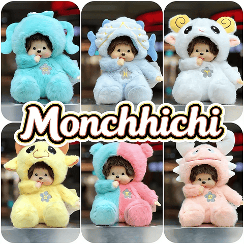 Muñeco de peluche Monchhichi de 12 constelaciones, juguete de peluche bonito de 20cm, animal de peluche suave, regalo para niñas, regalos de juguete para el Día de San Valentín