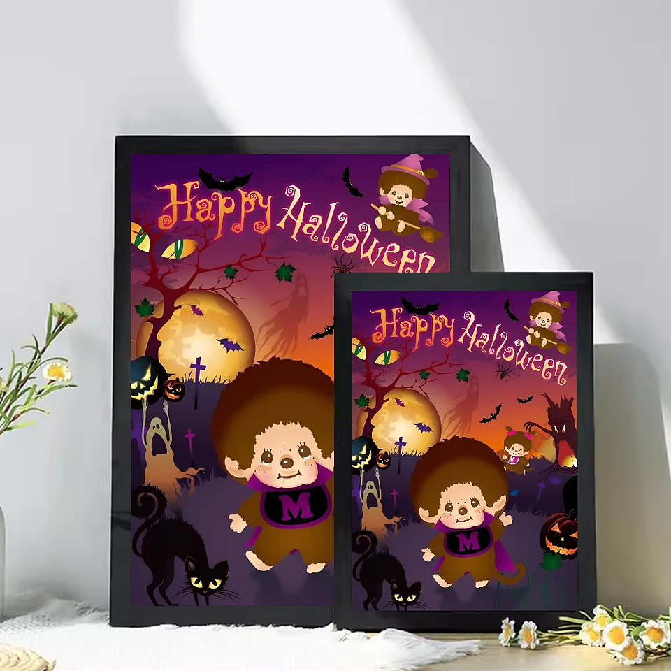 Póster adhesivo de dibujos animados m-monchhichis DIY, de lujo para pared pegatina de sala de estar, decoración de Bar, decoración de pared 8