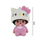 Nuevo estilo de llavero Monchhichi, llavero de Hello Kitty Monchhichi, lindos llaveros Monchi Kitty para bolsos, regalo para el Día del Niño, 몬치치 키링 - Miniatura 10