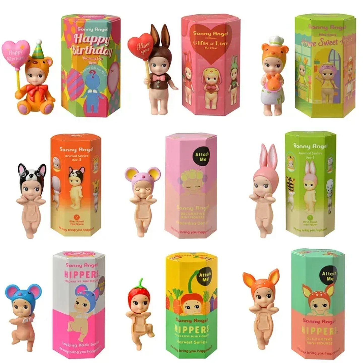 Caja ciega de tercera generación Animal Stand Up Mini lindo S Angel juguete sorpresa misterioso Anime modelo muñeca regalo para 13