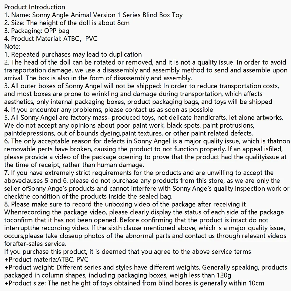 Sonny Angel Animal Ver.1 Caja Sorpresa, Muñeco Decorativo, Regalo de Navidad o Cumpleaños, Sorpresa Misteriosa, Coleccionables Lindos 10