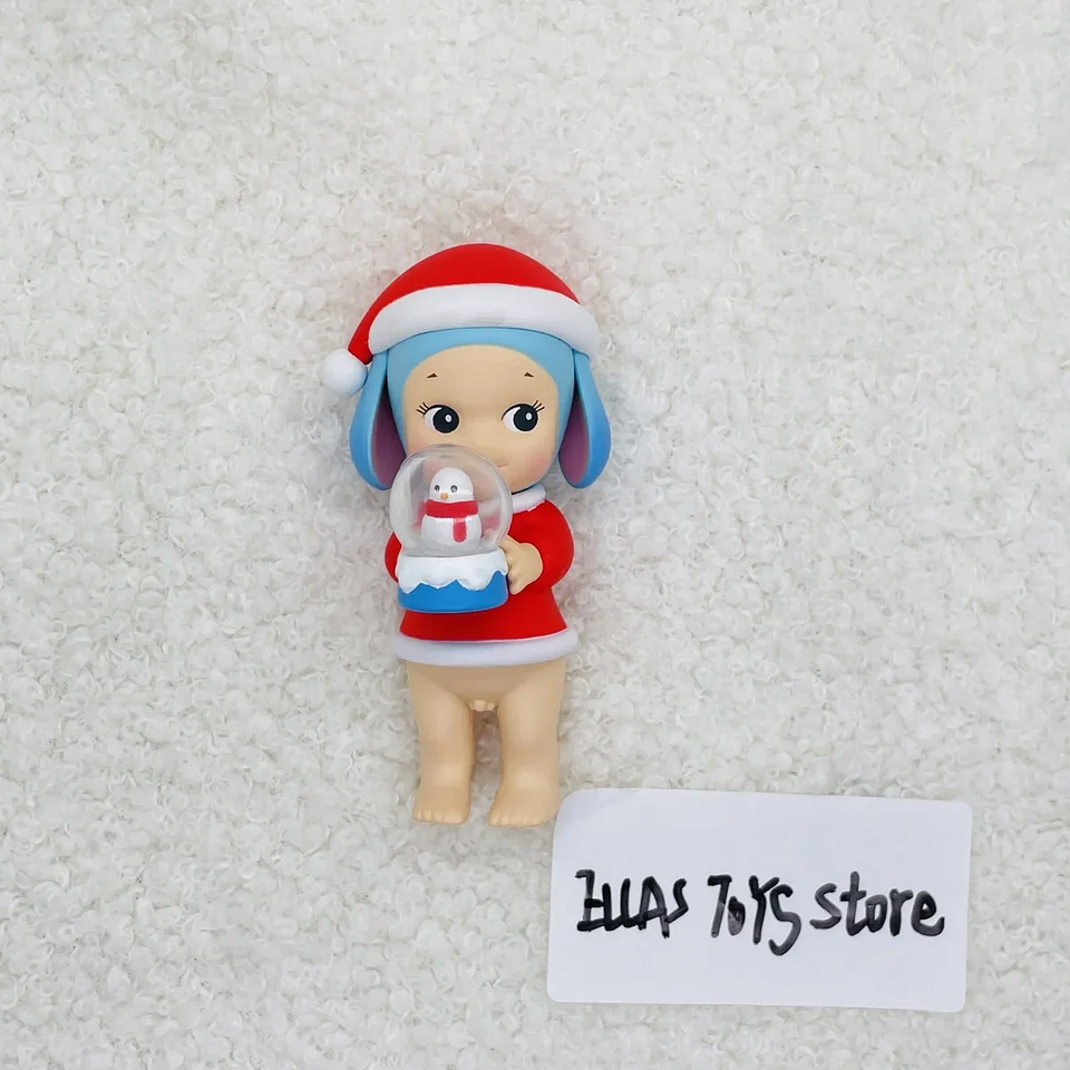 Sonny Angel Regalos de Navidad Serie 2020 Sin caja Sin bolsa Caja ciega Recheado Robby Regalo envuelto Globo de nieve Poinsettia SAS65696 2