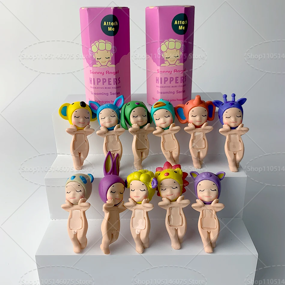 Sonny Angle Dreaming Series, muñeca de Ángel encantadora, adorno de escritorio, 12 piezas, muñeco de Ángel pequeño, adorno de paisaje, sombrero de Animal, diseño de sujeción 5