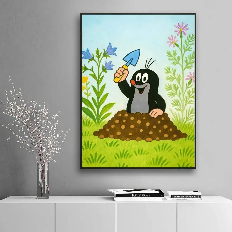 Lindo póster adhesivo de alta definición de The Little Mole, que embellece las paredes del hogar y de la habitación, disponible en diversos estilos. 10