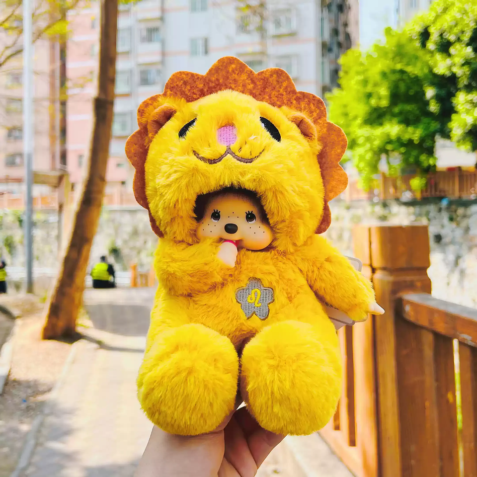 Monchichi muñeco de peluche 12 constelaciones 20cm pequeño Kawaii Anime Minnie Mouse muñeca niña sofá almohada regalo de cumpleaños 14