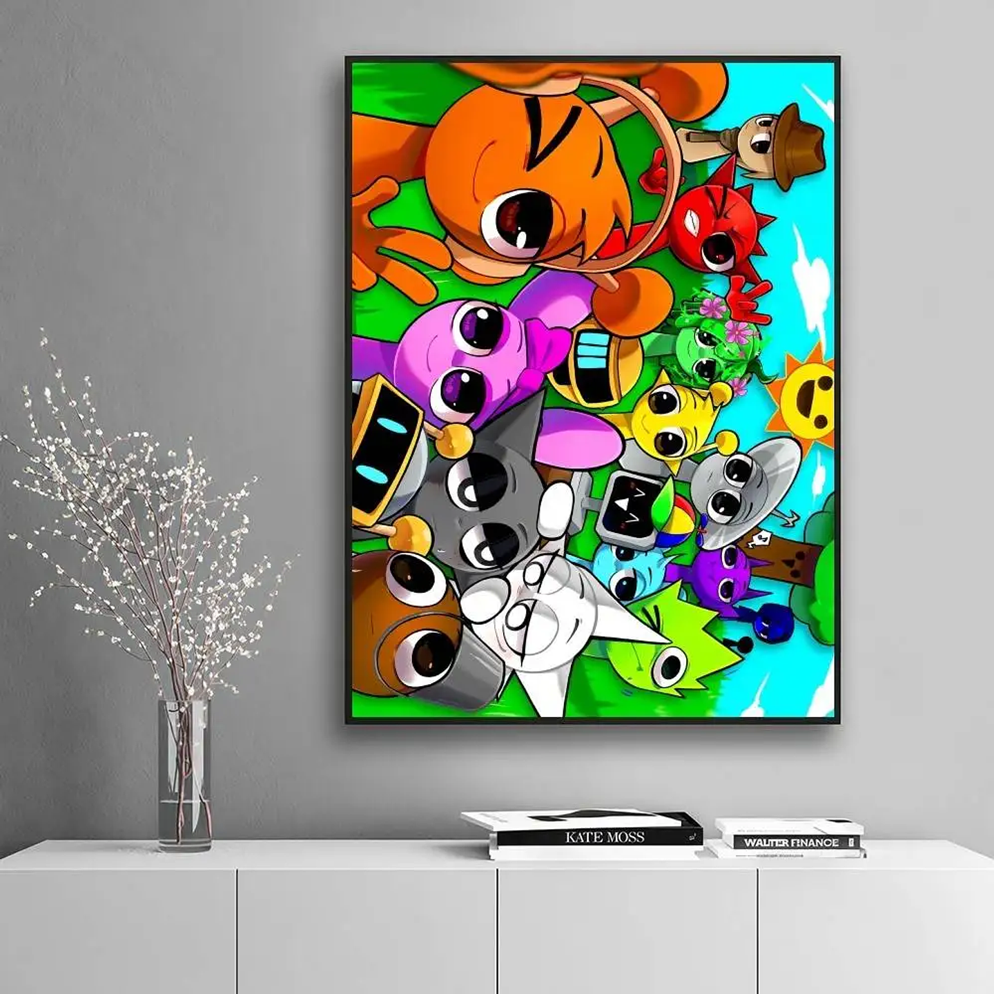 Juego de pegatinas de póster S-Sprunki, elegantes y sofisticadas, perfectas para salas de estar, dormitorios, pasillos, pubs, bistrós 8