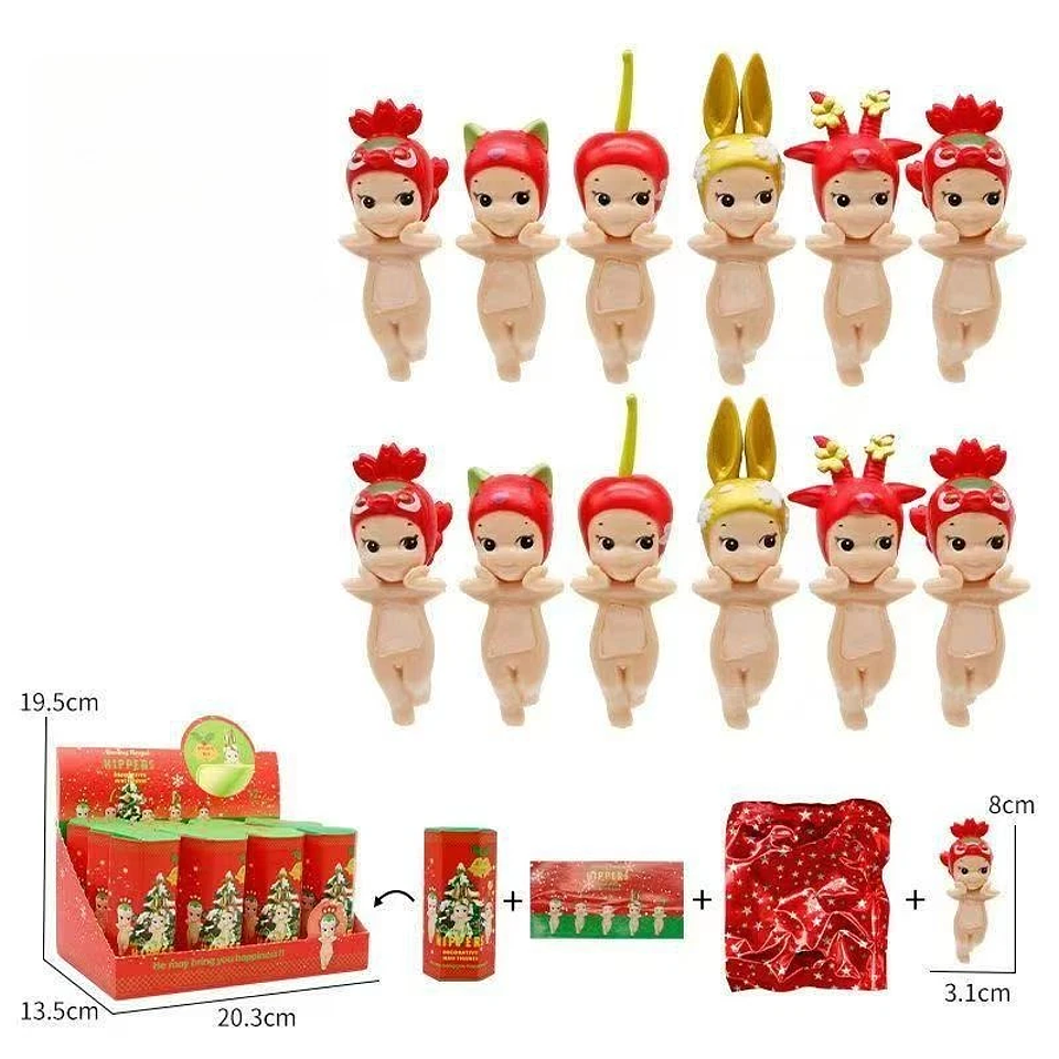 Caja ciega navideña de Sunnys Angel, Mini muñecas de la serie, modelo de coche de PVC, decoración de escritorio, regalos de vacaciones, novedad de 2026 5