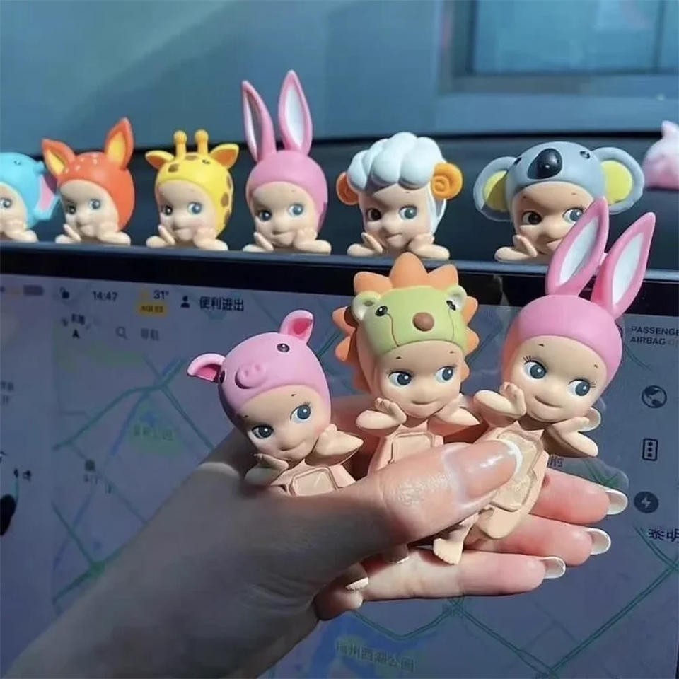 Figura de ángel sonriente, muñeca, muñeca de soporte para mejillas, estatuilla de decoración de coche 19