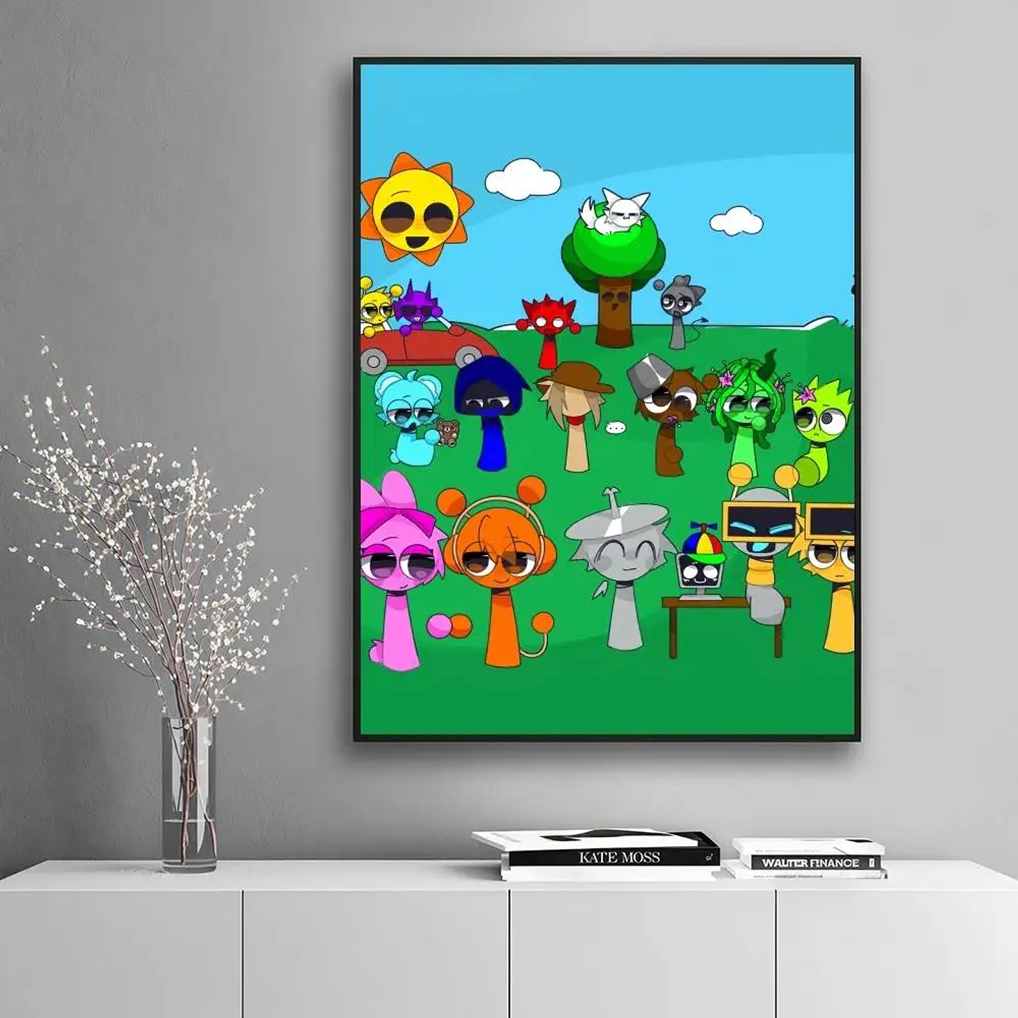 Juego de pegatinas de póster S-Sprunki, elegantes y sofisticadas, perfectas para salas de estar, dormitorios, pasillos, pubs, bistrós 9