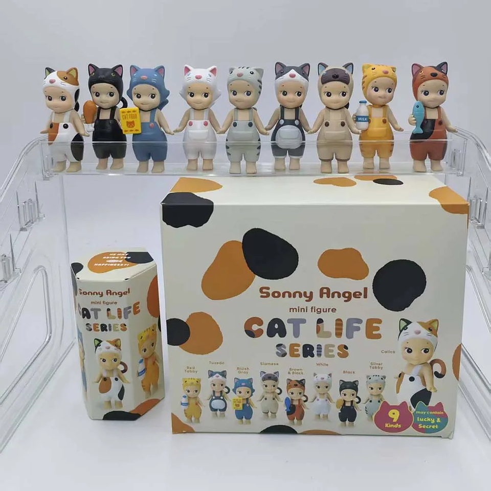 Sonny Angel Mini Cat Life - Set de Cajas Sorpresa, Decoración, Adorno de Dibujos Animados, Juguete Hecho a Mano, Regalo Sorpresa de Cumpleaños y Navidad 1