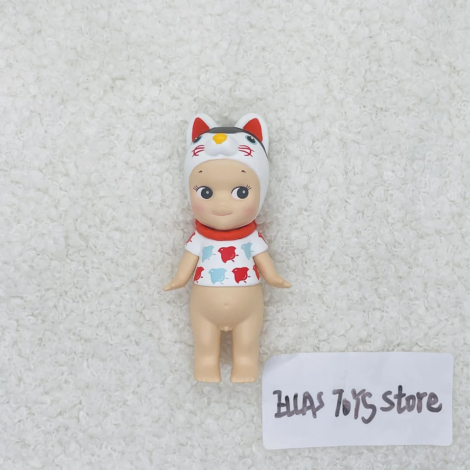 Sonny Angel-Serie japonesa de buena suerte, sin caja, sin bolsa, caja ciega, soporte para gato de la suerte, perro mapache Fuji Daruma SAS65718 4