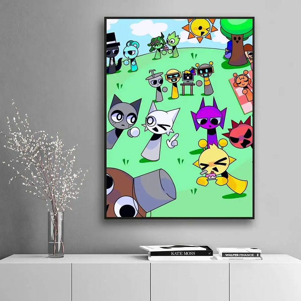 Juego de pegatinas de póster S-Sprunki, elegantes y sofisticadas, perfectas para salas de estar, dormitorios, pasillos, pubs, bistrós 10