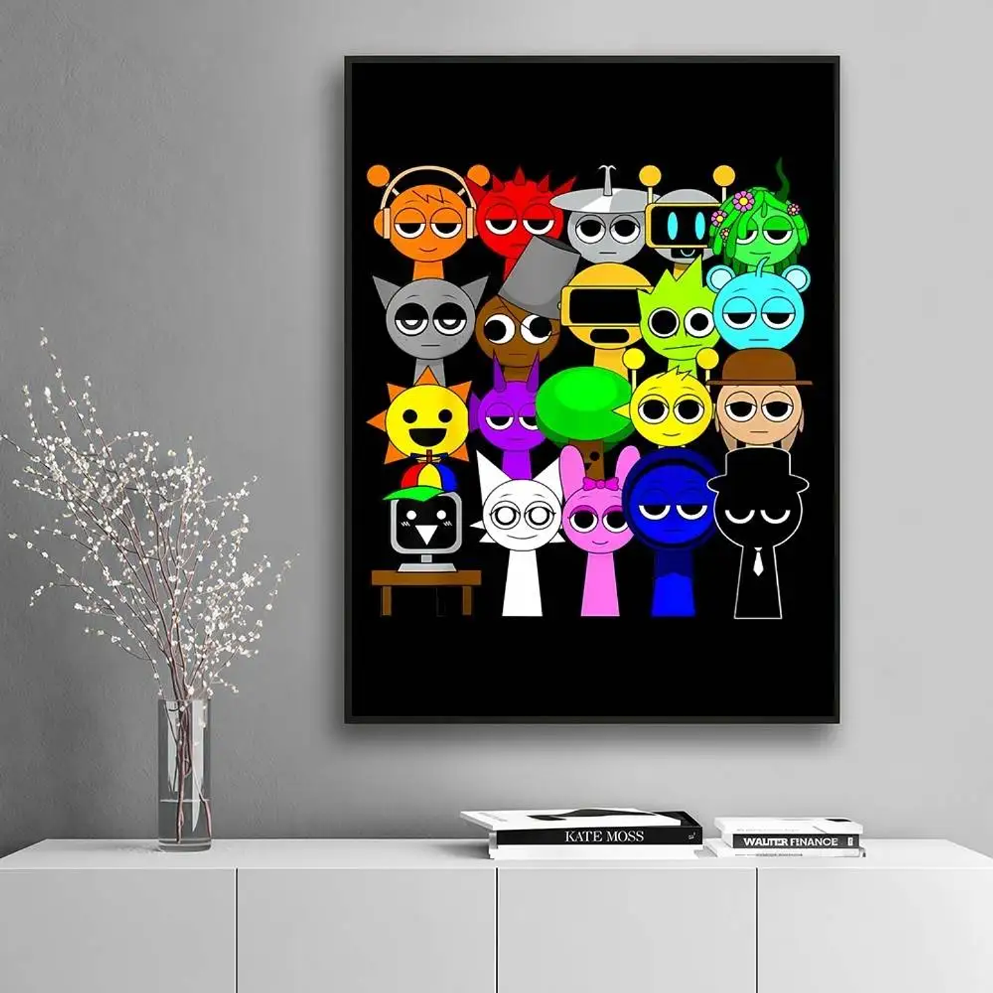 Juego de pegatinas de póster S-Sprunki, elegantes y sofisticadas, perfectas para salas de estar, dormitorios, pasillos, pubs, bistrós 11