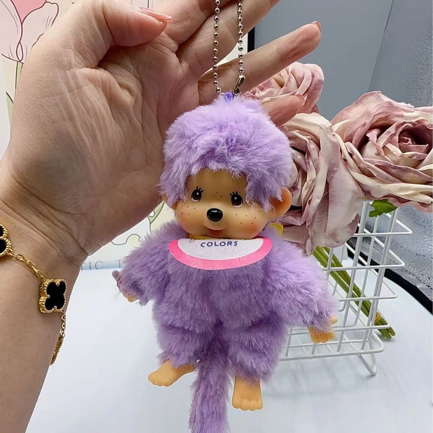 2025 NEW XS High Quality 15cm Vinyl Plush Monchichis Keychain Kawaii Doll Toy 12