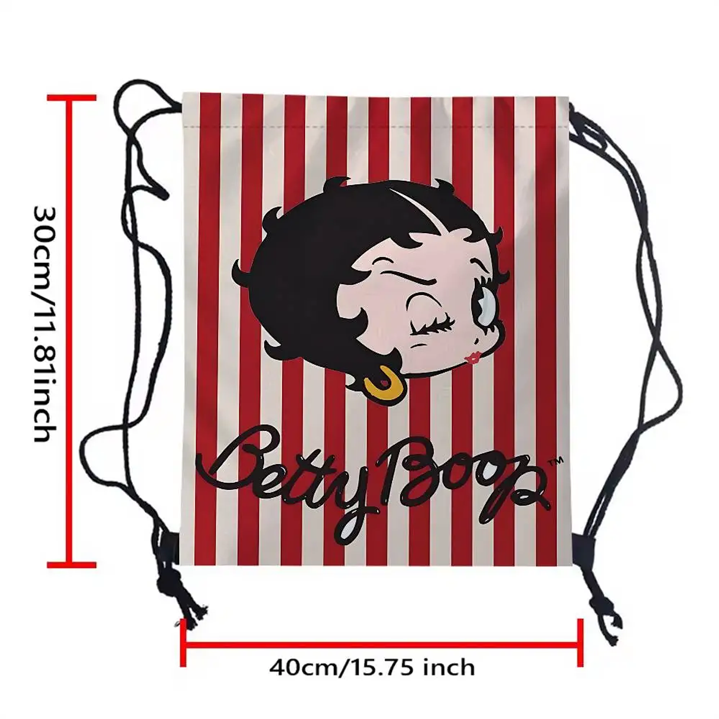 Popular bonito dibujo animado b-betty b-boop bolsas con cordón mochila deportiva mochila de gimnasio bolsa de cuerda resistente al agua para ciclismo 14