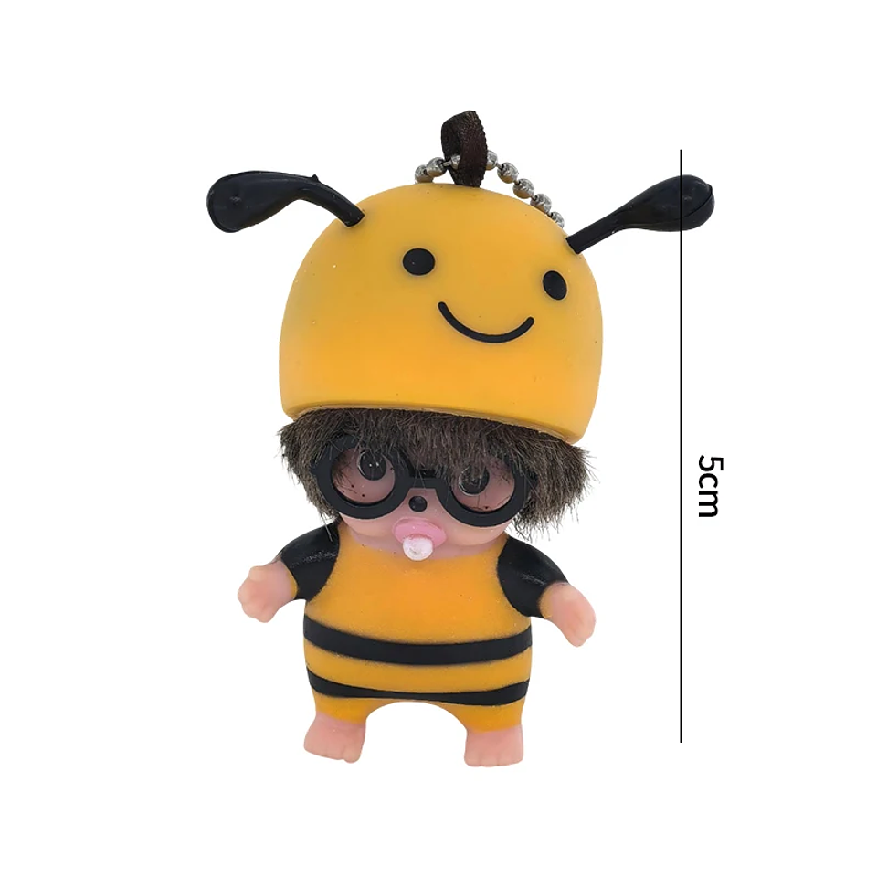 Nuevo estilo de llavero Monchhichi, llavero de Hello Kitty Monchhichi, lindos llaveros Monchi Kitty para bolsos, regalo para el Día del Niño, 몬치치 키링 15