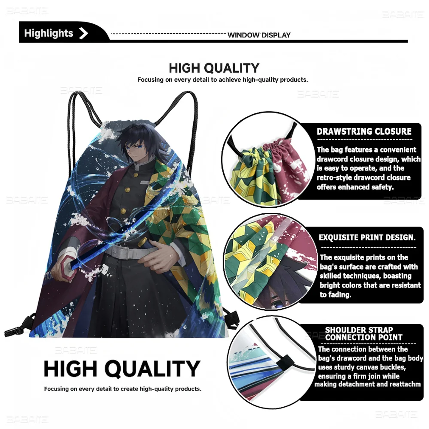 Popular bonito dibujo animado b-betty b-boop bolsas con cordón mochila deportiva mochila de gimnasio bolsa de cuerda resistente al agua para ciclismo 17