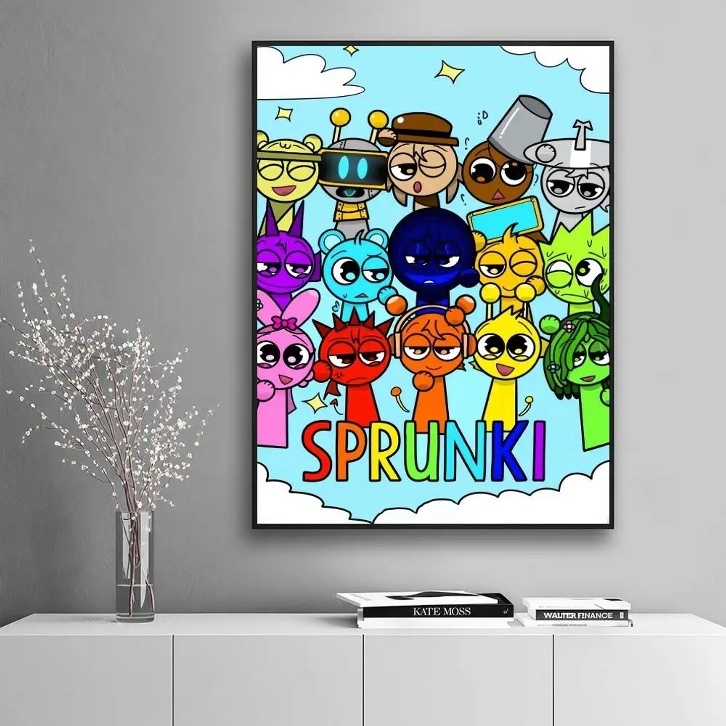 Juego de pegatinas de póster S-Sprunki, elegantes y sofisticadas, perfectas para salas de estar, dormitorios, pasillos, pubs, bistrós 13