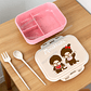 Lonchera Escolar Monchhichi con Diseño de Mono de Dibujos Animados, Lonchera Bento para Niños, Contenedor Portátil para Alimentos y Frutas con Compartimentos Separados - Miniatura 18