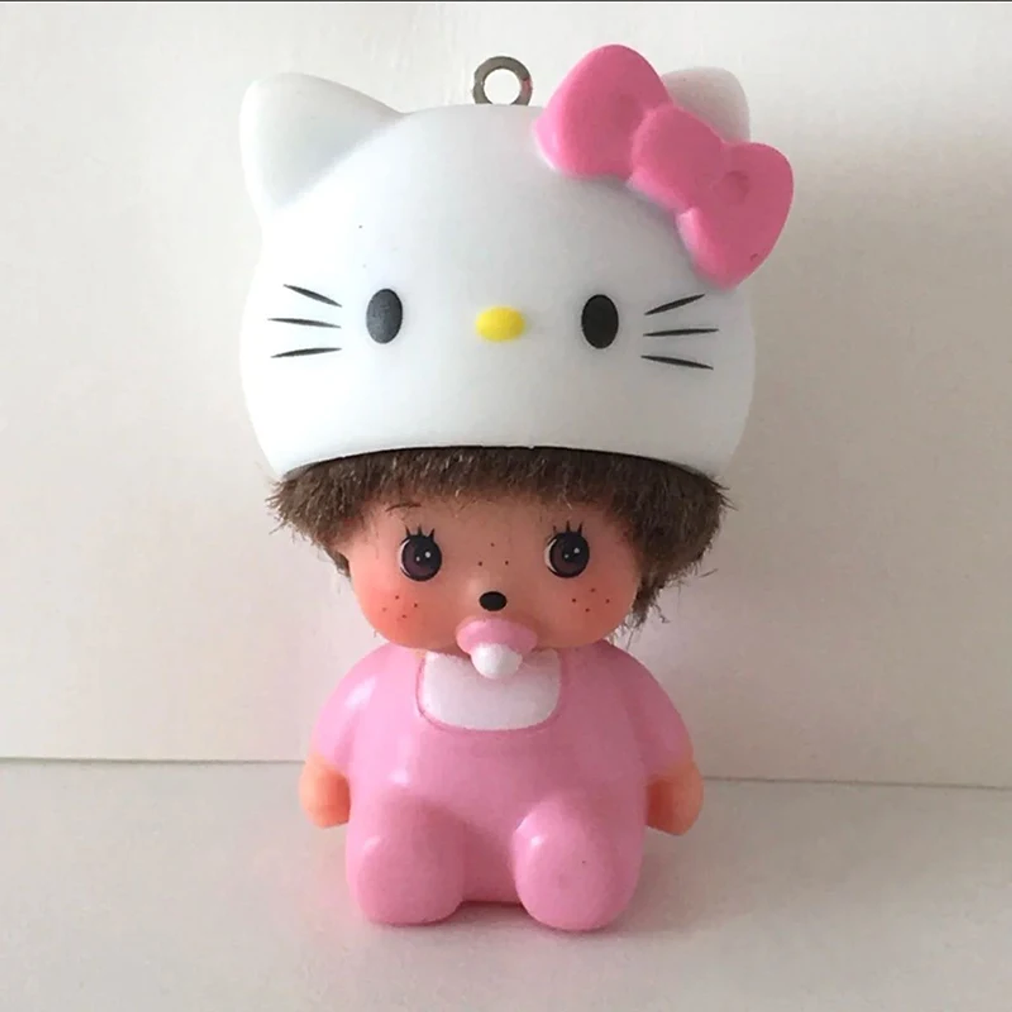 Nuevo estilo de llavero Monchhichi, llavero de Hello Kitty Monchhichi, lindos llaveros Monchi Kitty para bolsos, regalo para el Día del Niño, 몬치치 키링 20