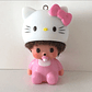 Nuevo estilo de llavero Monchhichi, llavero de Hello Kitty Monchhichi, lindos llaveros Monchi Kitty para bolsos, regalo para el Día del Niño, 몬치치 키링 - Miniatura 20