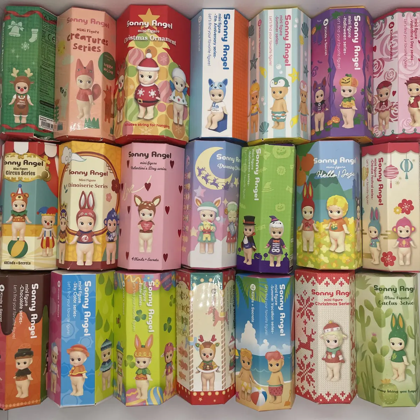 Sonny Angel-caja misteriosa aleatoria, pastel de cumpleaños, colección de Navidad y Halloween, caja ciega de juego de moda, regalos decorativos 7