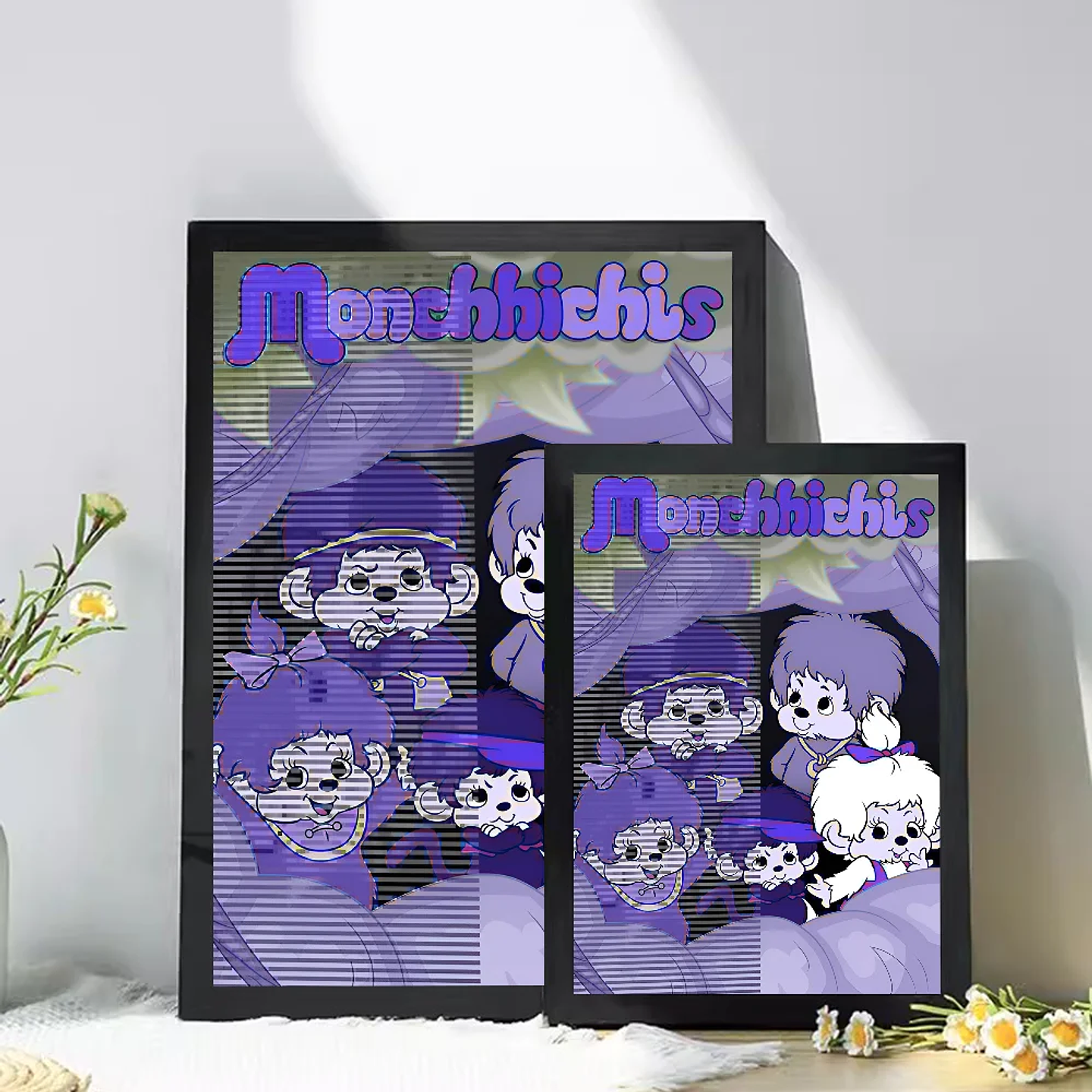 Póster adhesivo de dibujos animados m-monchhichis DIY, de lujo para pared pegatina de sala de estar, decoración de Bar, decoración de pared 13