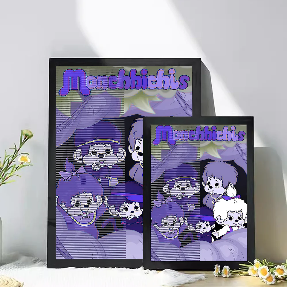 Póster adhesivo de dibujos animados m-monchhichis DIY, de lujo para pared pegatina de sala de estar, decoración de Bar, decoración de pared 13