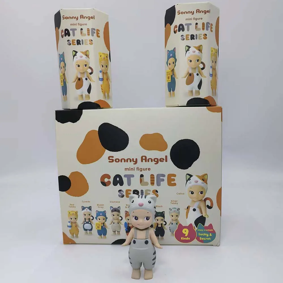 Sonny Angel Mini Cat Life - Set de Cajas Sorpresa, Decoración, Adorno de Dibujos Animados, Juguete Hecho a Mano, Regalo Sorpresa de Cumpleaños y Navidad 15