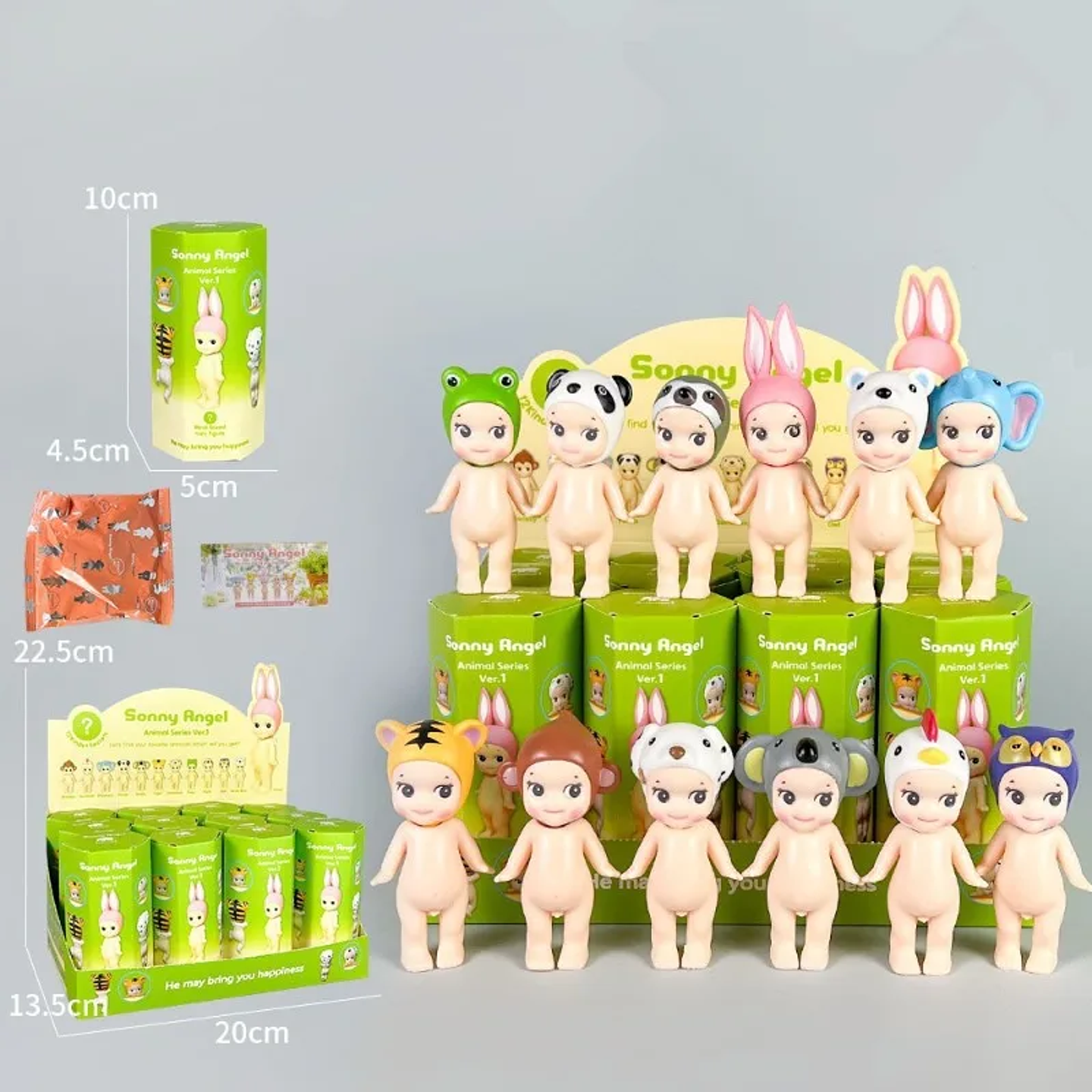 Caja Sorpresa Sunshine Angel, Figura de Animal en Miniatura, Linda Muñeca de Anime, Juguete Sorpresa, Regalo 18