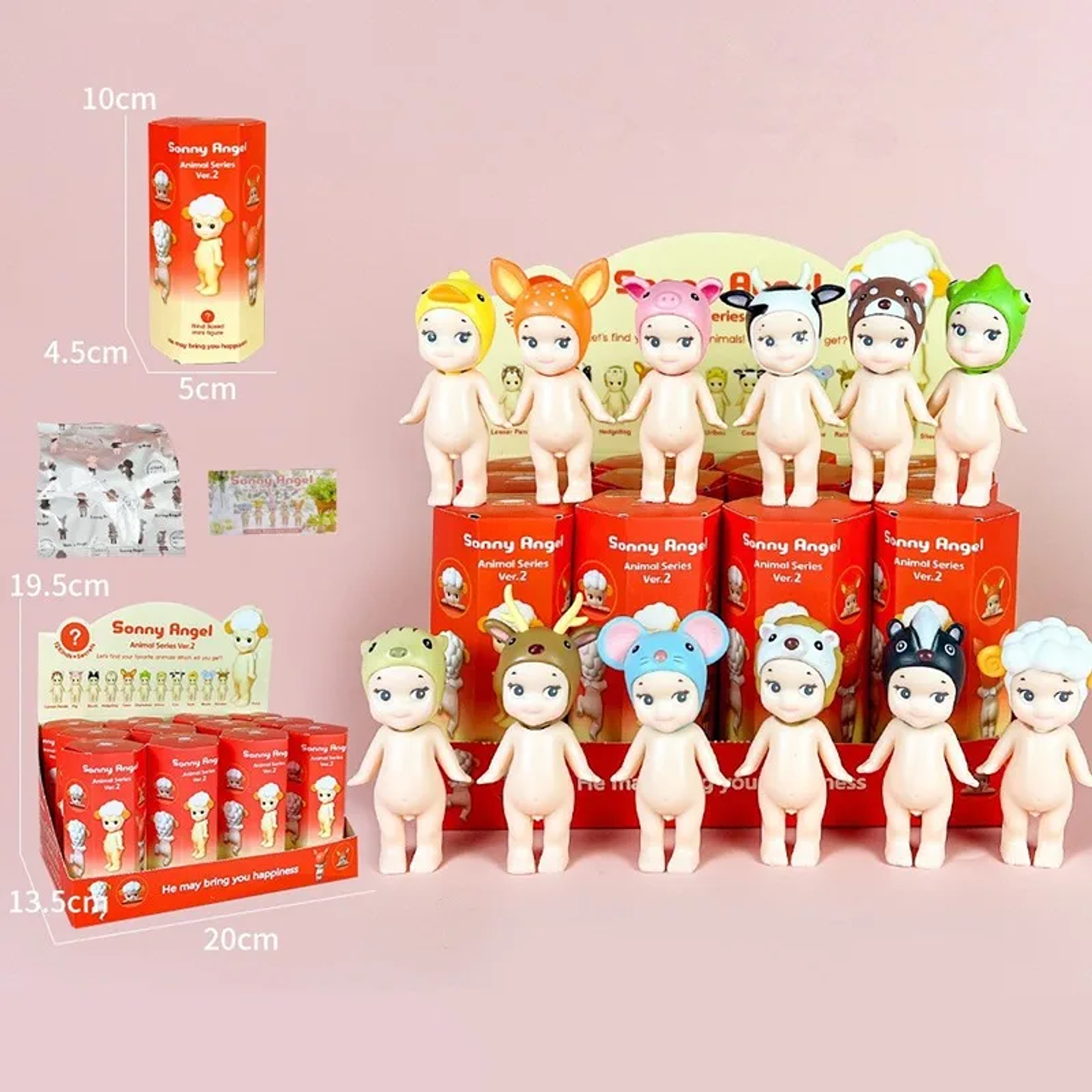 Caja Sorpresa Sunshine Angel, Figura de Animal en Miniatura, Linda Muñeca de Anime, Juguete Sorpresa, Regalo 20