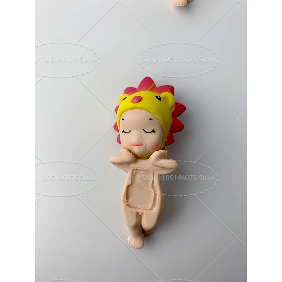 Sonny Angle Dreaming Series, muñeca de Ángel encantadora, adorno de escritorio, 12 piezas, muñeco de Ángel pequeño, adorno de paisaje, sombrero de Animal, diseño de sujeción 29