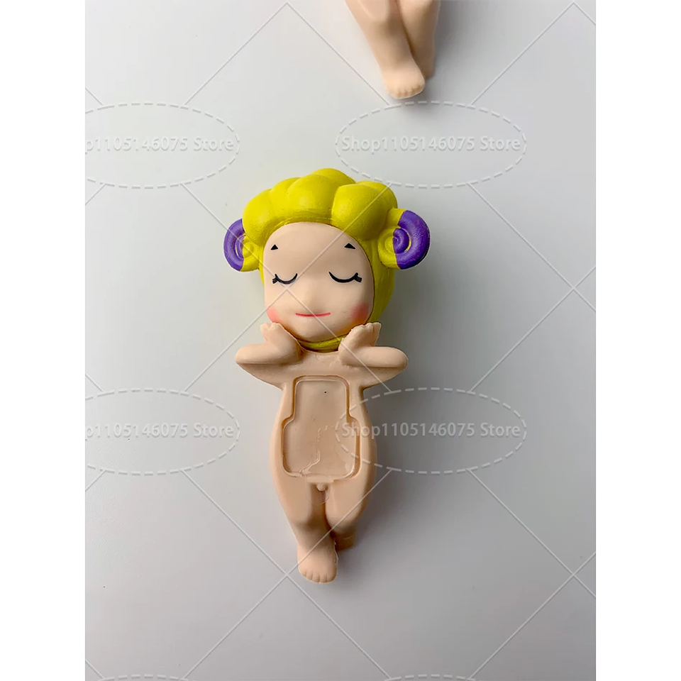 Sonny Angle Dreaming Series, muñeca de Ángel encantadora, adorno de escritorio, 12 piezas, muñeco de Ángel pequeño, adorno de paisaje, sombrero de Animal, diseño de sujeción 32