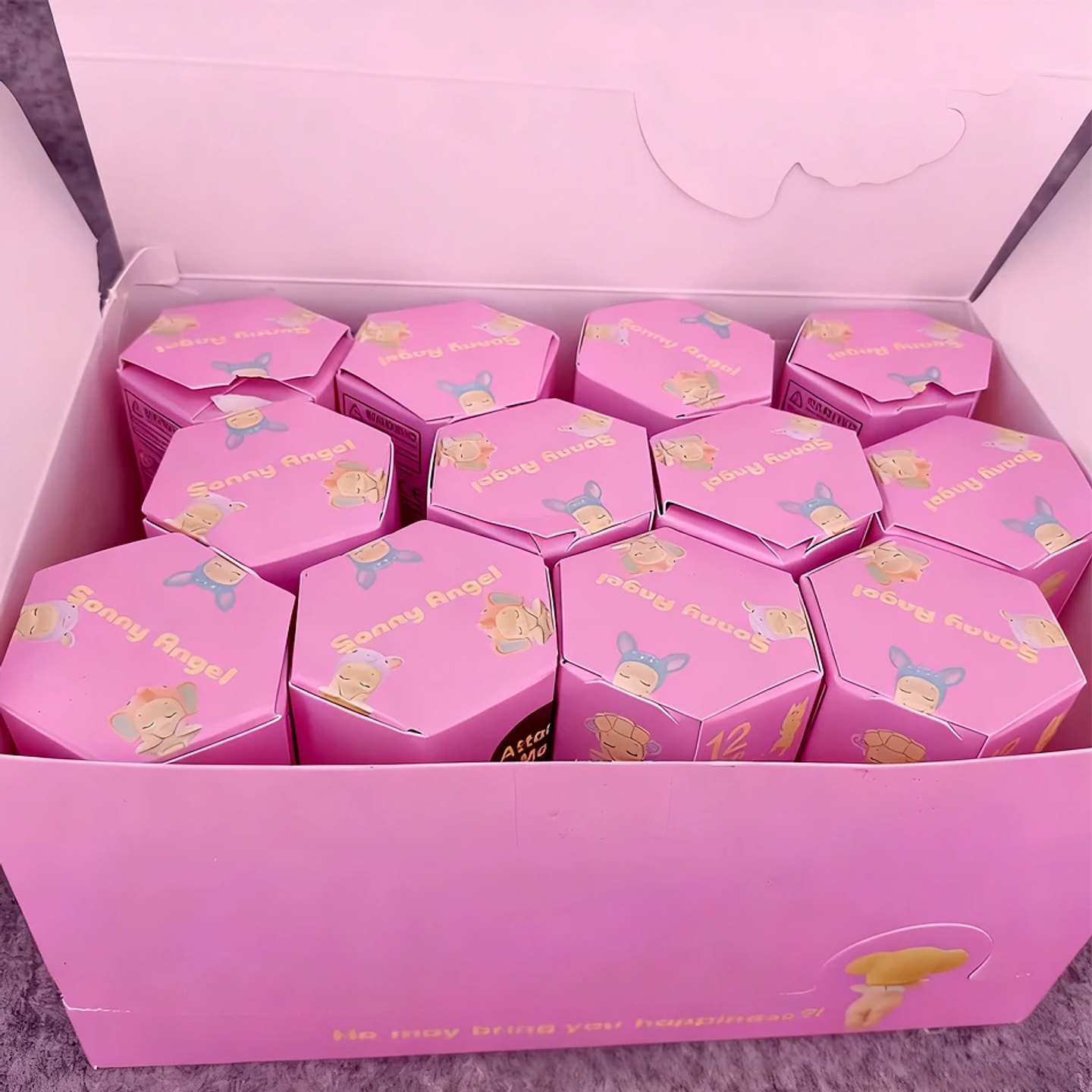 Sonny Angle Dreaming Series, muñeca de Ángel encantadora, adorno de escritorio, 12 piezas, muñeco de Ángel pequeño, adorno de paisaje, sombrero de Animal, diseño de sujeción 41