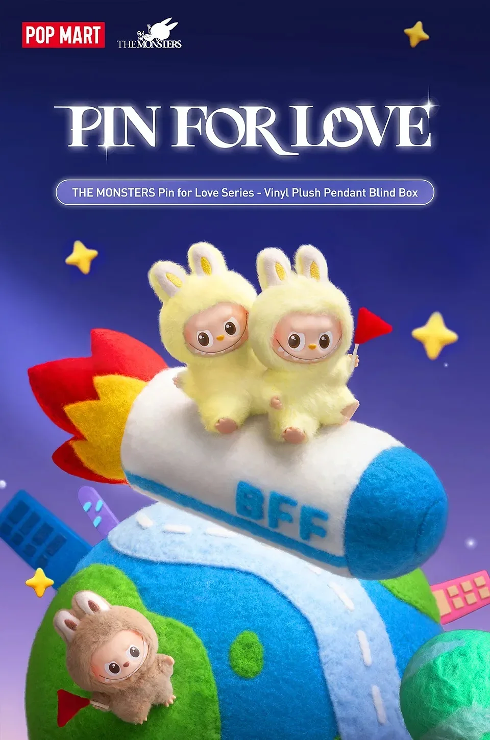 Pin Pop Mart genuino para amor Labubu V4, caja ciega de los monstruos, llavero bonito, regalo misterioso de Navidad 40