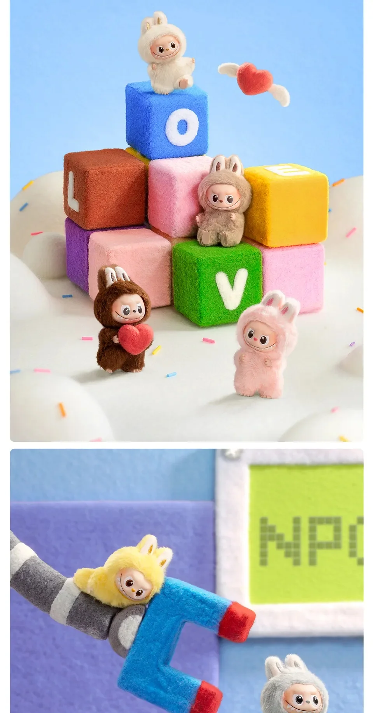 Pin Pop Mart genuino para amor Labubu V4, caja ciega de los monstruos, llavero bonito, regalo misterioso de Navidad 48