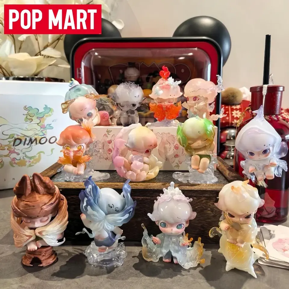 Caja ciega genuina de la serie POP MART DIMOO con forma Natural, juguetes de moda, regalo sorpresa, adorno de escritorio, muñecas, regalos del festival 1