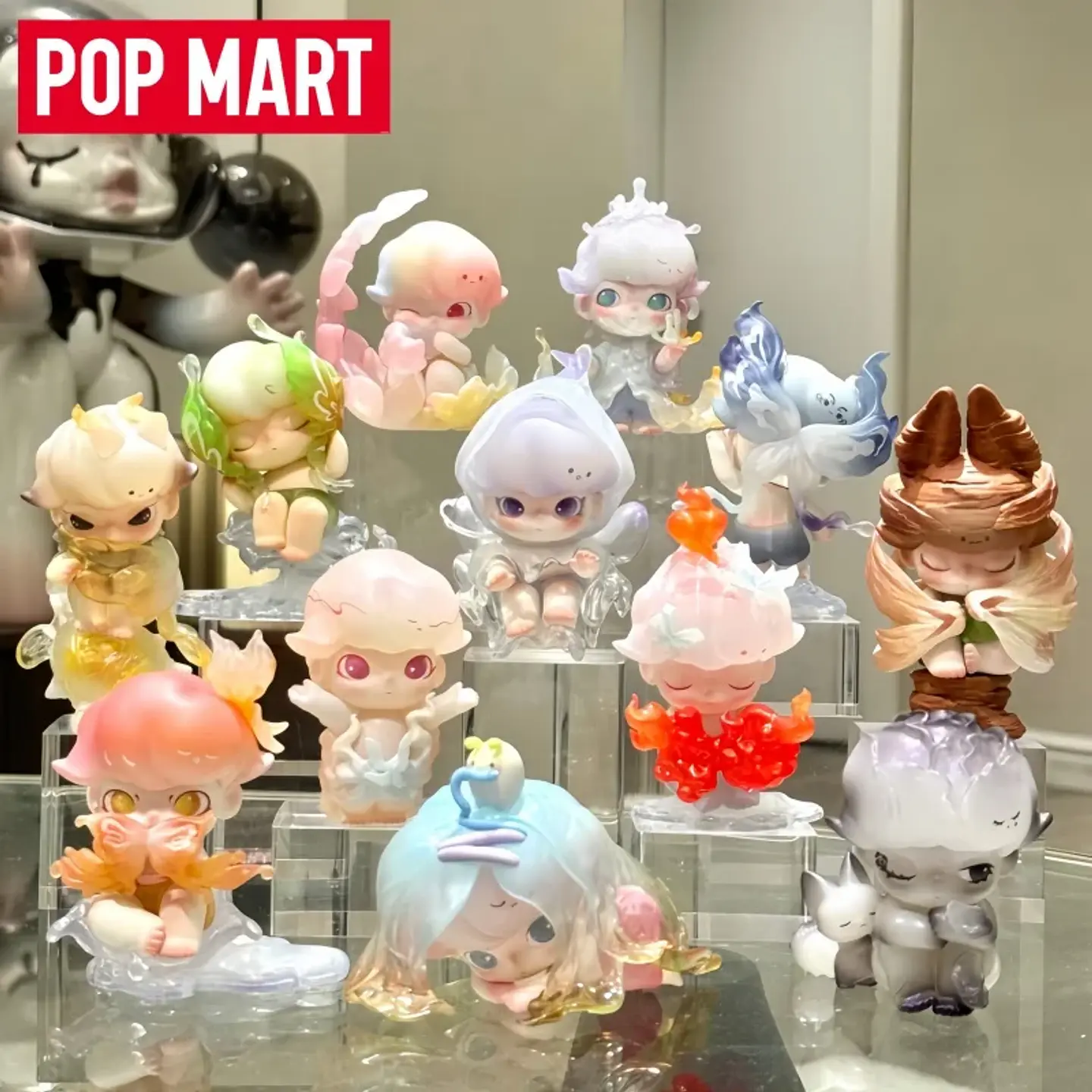 Caja ciega genuina de la serie POP MART DIMOO con forma Natural, juguetes de moda, regalo sorpresa, adorno de escritorio, muñecas, regalos del festival 3