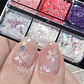 6 rejillas Sakura flor pétalo Chip lentejuelas para uñas flores de cerezo pegatinas brillantes primavera decoración holográfica japonesa escamas SAS128 - Miniatura 2