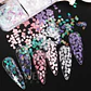6 rejillas Sakura flor pétalo Chip lentejuelas para uñas flores de cerezo pegatinas brillantes primavera decoración holográfica japonesa escamas SAS128 - Miniatura 4