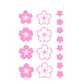 Sakura flor de cerezo flores para coche pegatina decorativa cuaderno pegatina parabrisas ventana accesorios externos calcomanías de vinilo - Miniatura 2