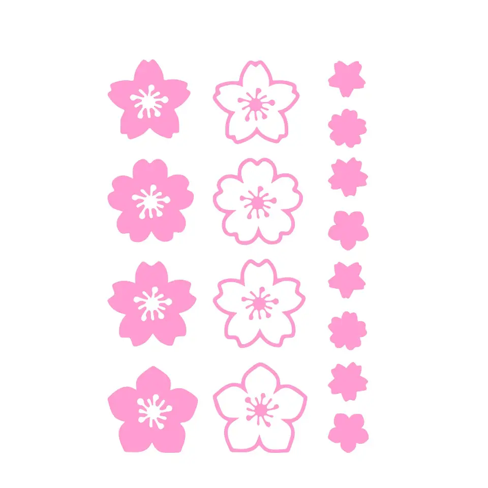 Sakura flor de cerezo flores para coche pegatina decorativa cuaderno pegatina parabrisas ventana accesorios externos calcomanías de vinilo 2