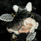 Ropa de bebé estilo Skullpanda, conjunto de anillos para el pelo, tejido ligero para jardín, niebla de piscina transparente, accesorios exquisitos de madera Mu para recién nacido - Miniatura 4