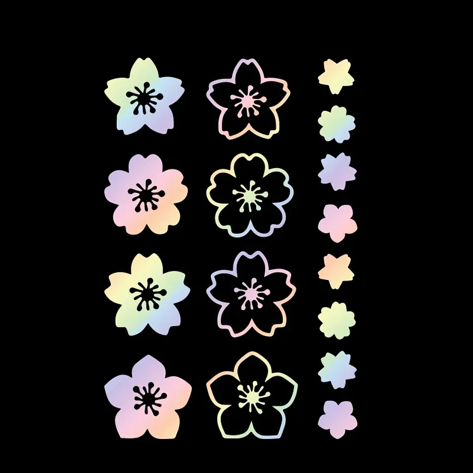 Sakura flor de cerezo flores para coche pegatina decorativa cuaderno pegatina parabrisas ventana accesorios externos calcomanías de vinilo 5