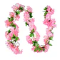 Flores de cerezo artificiales de 2,2 m, enredaderas, flores de seda, guirnalda colgante de ratán Sakura, decoración del jardín del hogar para fiesta de boda - Miniatura 7