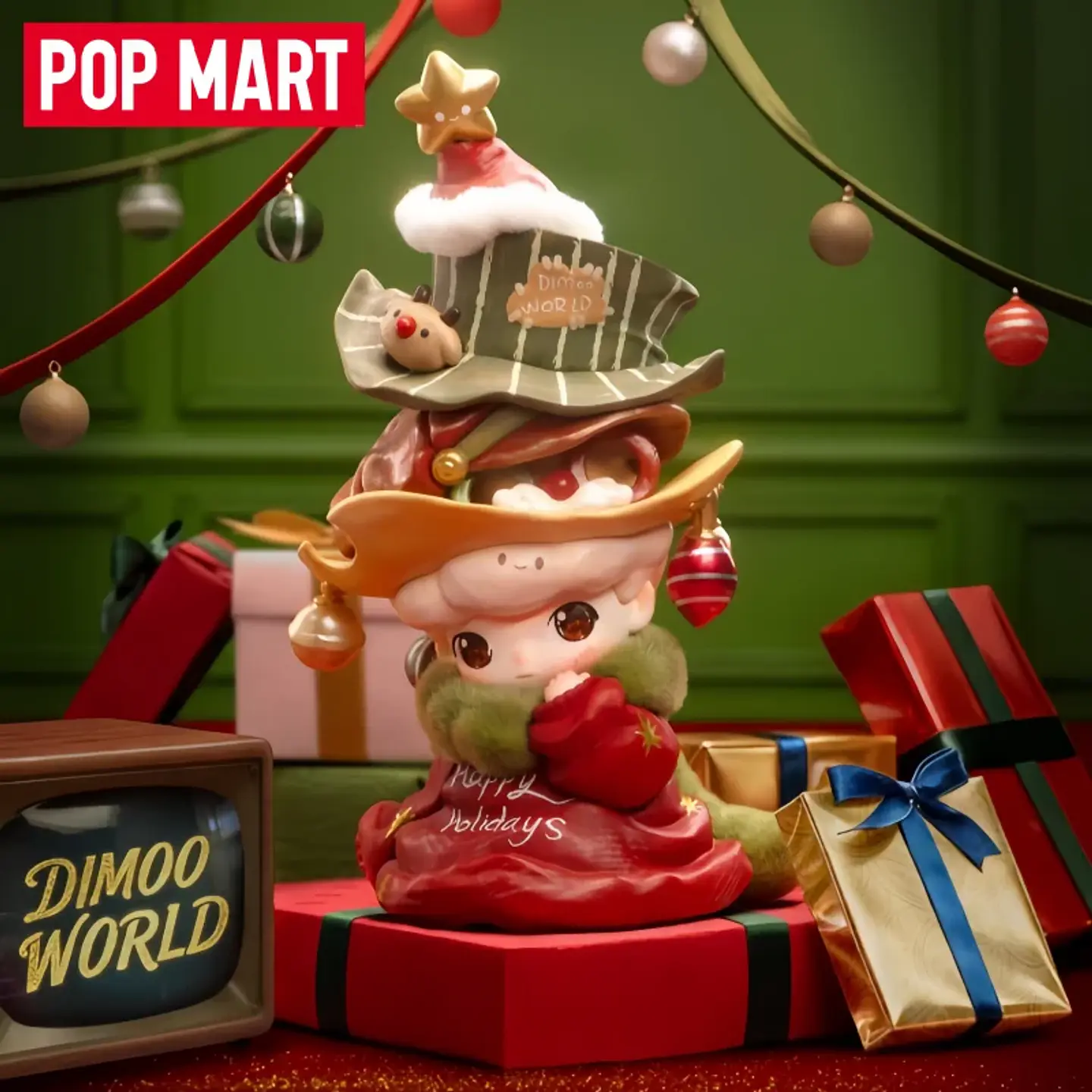 Caja ciega genuina de la serie POP MART DIMOO con forma Natural, juguetes de moda, regalo sorpresa, adorno de escritorio, muñecas, regalos del festival 12