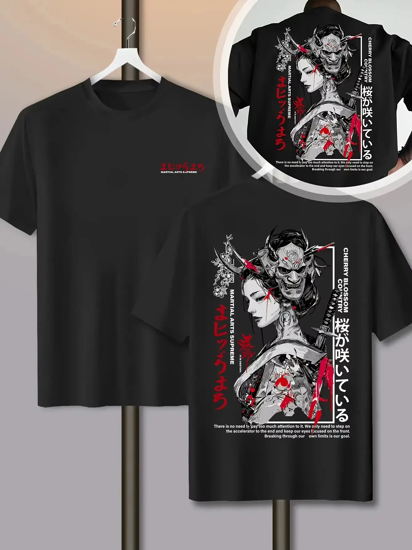 Camiseta de Verano 2026 con Diseño de Flores de Cerezo, Camiseta Moderna para Hombre y Mujer, Cuello Redondo, Estampada, de Algodón 7