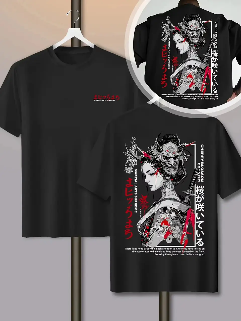 Camiseta de Verano 2026 con Diseño de Flores de Cerezo, Camiseta Moderna para Hombre y Mujer, Cuello Redondo, Estampada, de Algodón 7