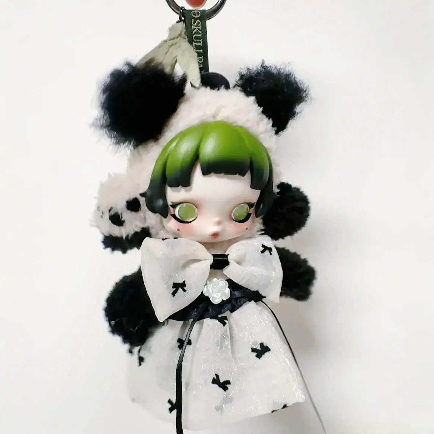 Skullpanda-Muñeco de oso Panda de estilo chino, ropa reutilizable, pieles, diseño artístico tradicional, juguetes de peluche coleccionables, pasatiempos 12