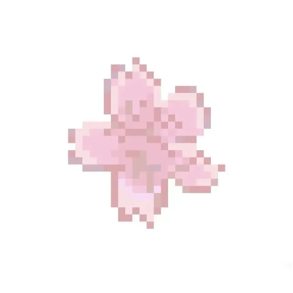 Horquilla bonita de flor de cerezo pixelada rosa para primavera, horquilla femenina de flor dulce para flequillo o adorno lateral para el cabello 11
